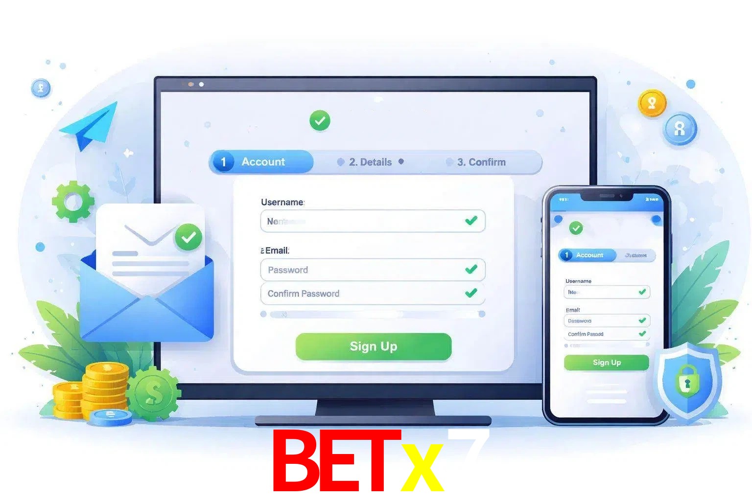 Registro de nuevo usuario y configuración de cuenta betx7